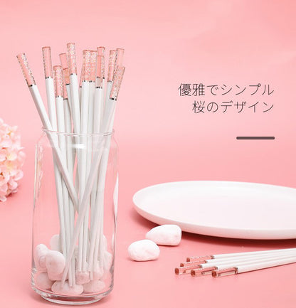 兩對 櫻花筷子北歐日式櫻花筷子-粉櫻花/白筷 2雙一套 聖誕新年 筷子 筷子架