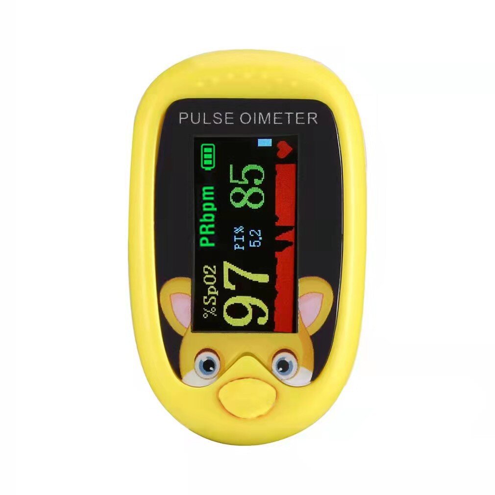 Children's model - clip-on pulse oximeter - heart rate/blood oxygen saturation children's finger clip-on TFT, LED oximeter Oximete oximeter saturation heart rate pulse detection oximeter