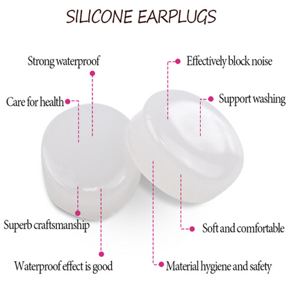 [6-pack] Soft silicone swimming earplugs, sports earplugs, silent earplugs, shower earplugs, sleep earplugs, 6-pack, travel, aviation, sleep, anti-noise earplugs, learning noise-cancelling earplugs, white - 6-pack, other travel accessories