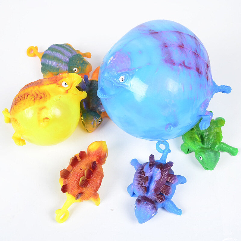 創意新奇特玩具TPR可吹氣動物發泄玩具充氣恐龍波波球