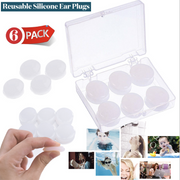 [6-pack] Soft silicone swimming earplugs, sports earplugs, silent earplugs, shower earplugs, sleep earplugs, 6-pack, travel, aviation, sleep, anti-noise earplugs, learning noise-cancelling earplugs, white - 6-pack, other travel accessories