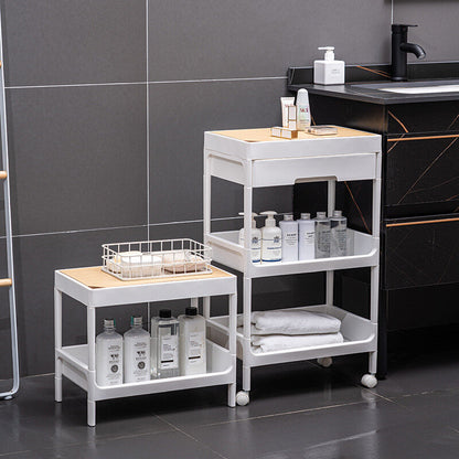 Trolley storage rack floor-standing kitchen bathroom mobile snack bathroom multi-layer bedroom bedside storage storage rack