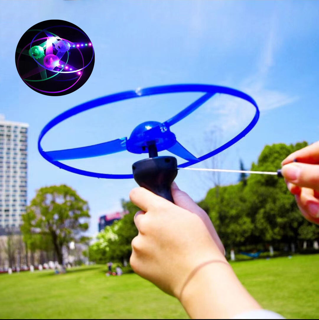 发光拉线竹蜻蜓亲子活动中秋节公园郊游必备玩具科学实验玩具