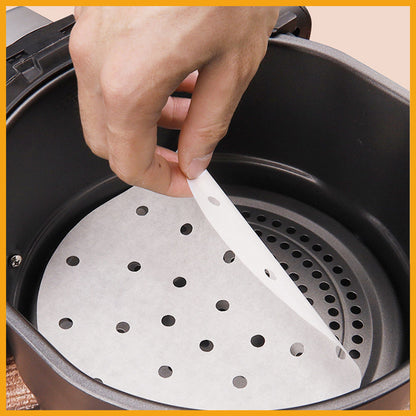 (100 sheets) Air fryer paper 9 inches (diameter 23cm) multi-functional/anti-stick/oil-proof paper-air fryer/microwave oven/oven/steamer round baking paper/steamer/food special/butter paper/available hole/cake/