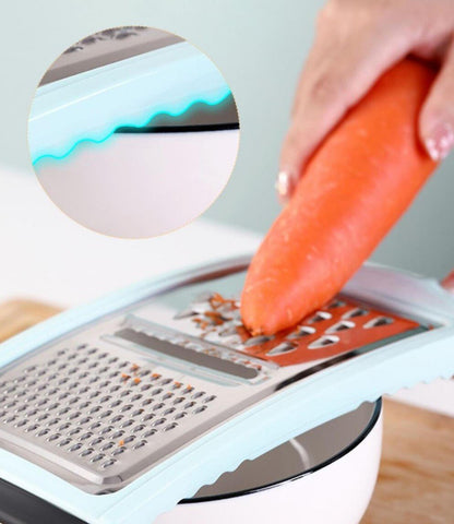 Stainless steel multifunctional grater household kitchen grater three-in-one peeling potato radish shreds lazy artifact radish cake peeling knife