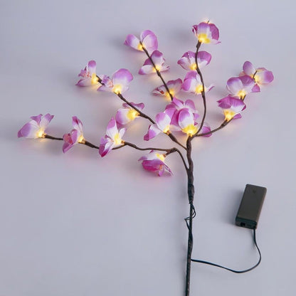 LED Imitation Orchid Lamp-Purple Indoor Decoration Phalaenopsis Orchid Lunar New Year Potted Orchid Lucky Fortune LED Bulb