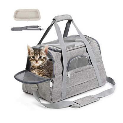 Cat bag portable breathable travel bag, car pet bag portable foldable pet bag, multifunctional dog backpack, large capacity, pet travel bag, dog luggage bag, pet shoulder bag, pet bag on luggage outing bag