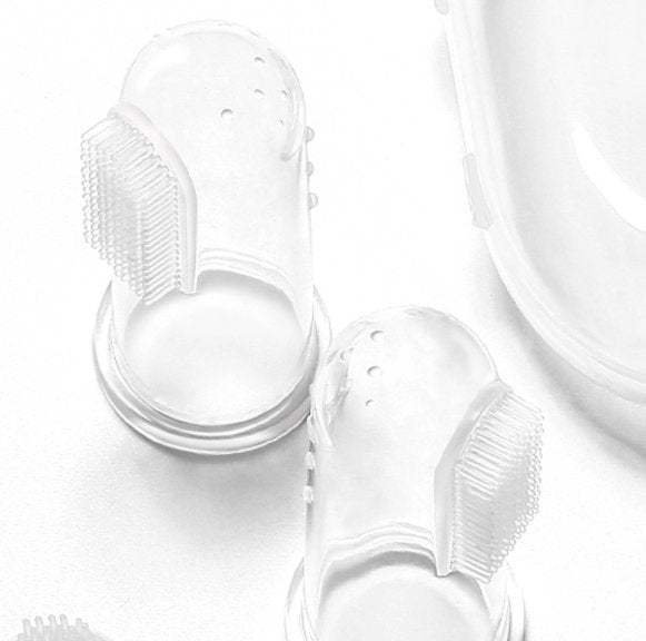 5个透明矽胶宠物指套刷宠物口腔清洁护理手指牙刷口腔护理食品