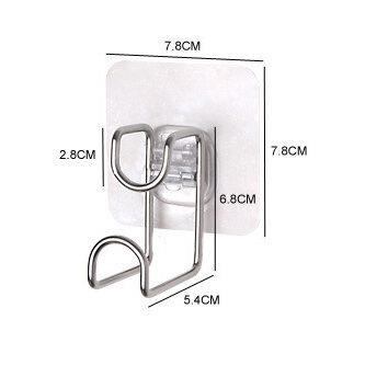 (2 Pcs) Stainless Steel Household Basin Hook / Strong Kitchen Bathroom Traceless Hook, Multipurpose Plug Cable Organizer Hook
