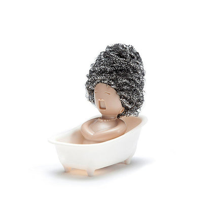 Creative Home Kitchen Bathroom Bathtub Scrubber Cleaning Ball Steel Wool Scourer Steel Brush Pot Scrubber Sink Scrubber Bathtub Cleaning Supplies #ScrubberHolder #DrainRack