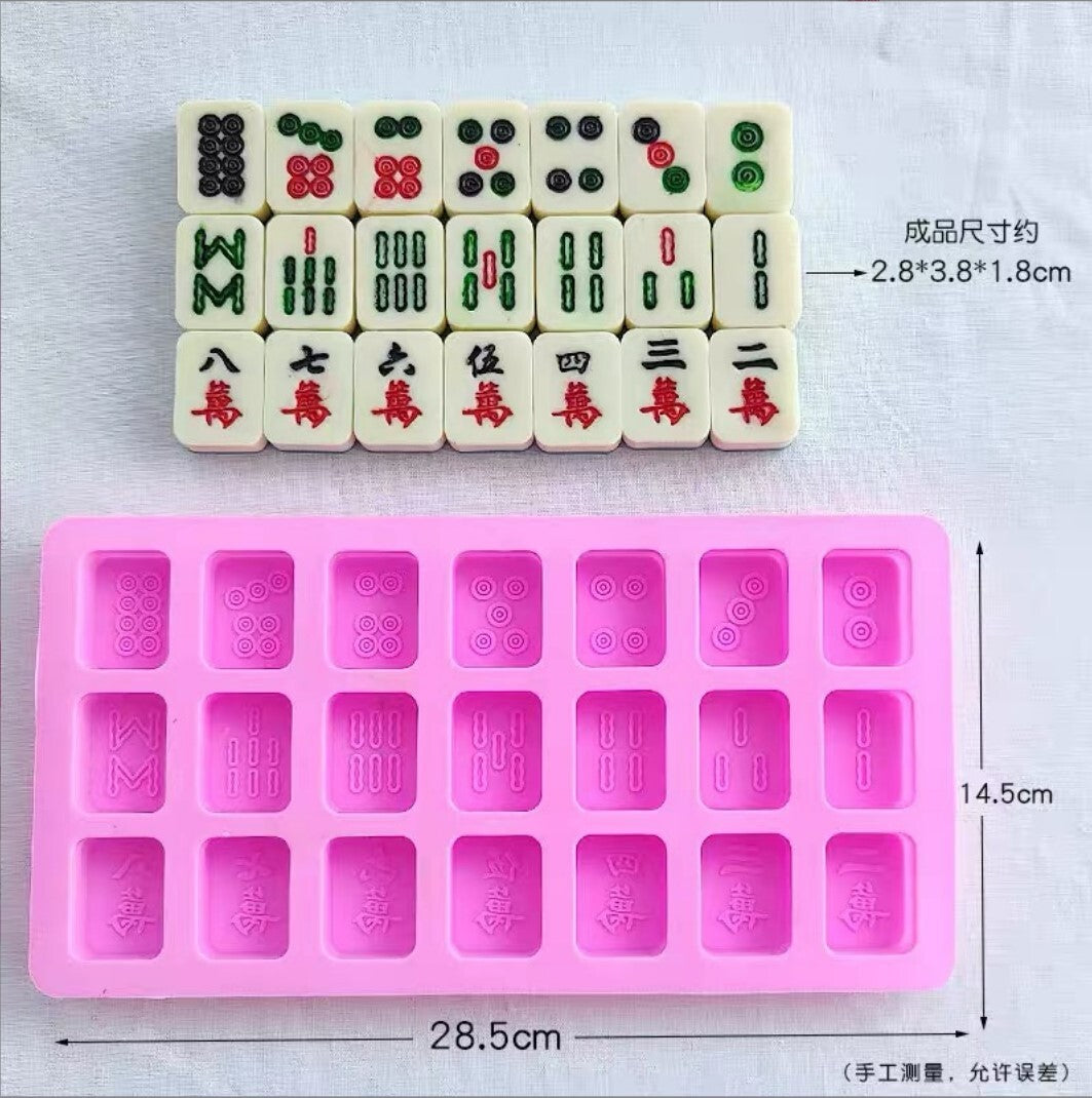 Mahjong mold set baking cake mold chocolate ice tray mold