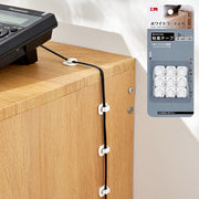 Japan KM.694 Adhesive Cable Clips USB Cable Telephone Wire Organizer Car Cable Holder (9 pcs) Charging Cable Management Clip Adhesive Cable Holder Network Cable Organizer