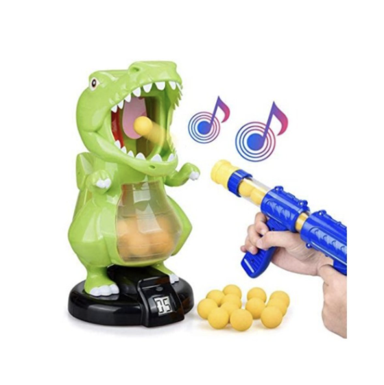 兒童玩具, 恐龍玩具槍,目標射擊遊戲,帶LCD得分記錄,帶聲音, 適合生日及派對禮物 化石恐龍玩具