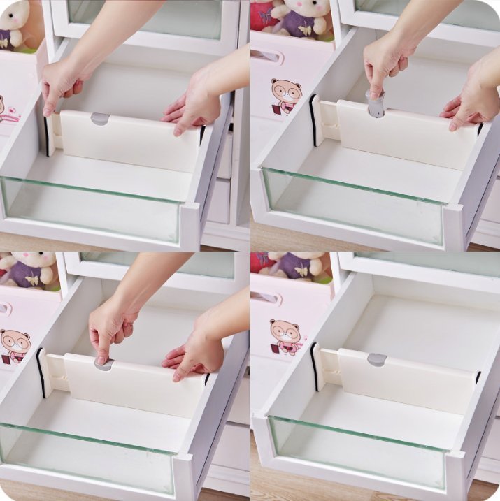 （升级款）多用途伸缩抽屉分隔板伸缩式设计衣柜文件柜