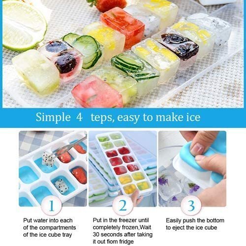 Single-piece push-type ice box (random color)