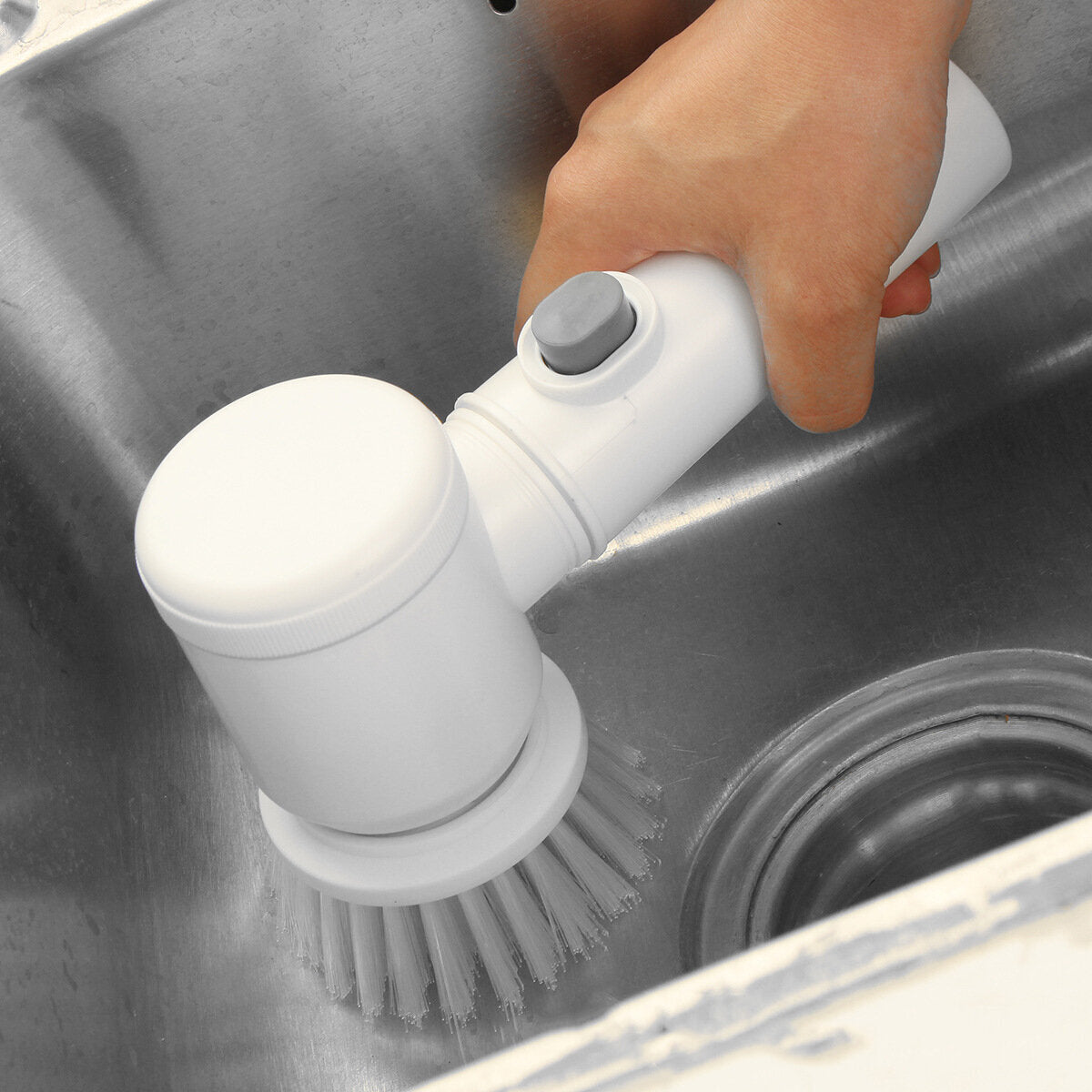 廚房家用手持洗碗刷鍋神器凹槽多功能刷子電動清潔刷 塵袋 濾網