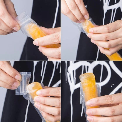 [20-pack] Disposable transparent homemade popsicle machine sealing bag 5.5x28 Ice cream bag transparent homemade popsicle machine sealing bag