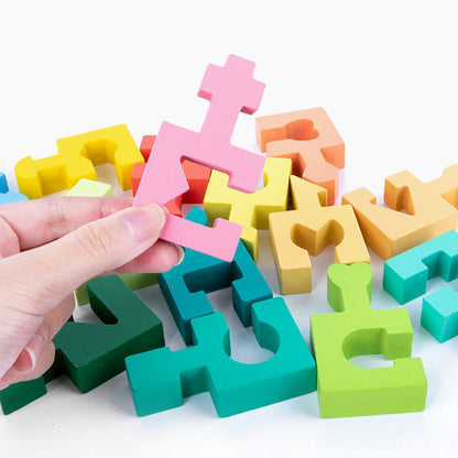 形狀配對木制拼圖 拼裝積木兒童玩具 邏輯思維玩具 認知玩具