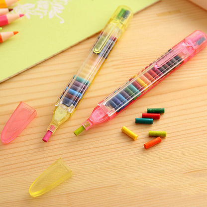 可換芯油畫棒兒童彩色蠟筆20色幼兒園可水洗寶寶畫筆幼兒塗鴉 蠟筆