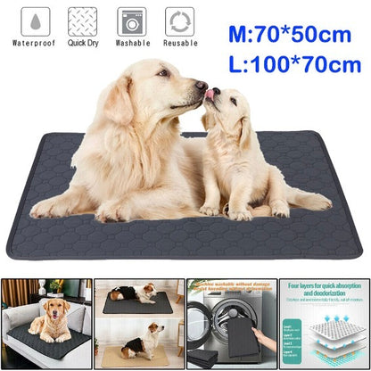 Gray Medium Size (70 x 50cm) Pet Diaper Pad Machine Washable Diaper Pad Washable Diaper Pad Training Pet Diaper Eco-Friendly Dog Diaper Dog Diaper Pad