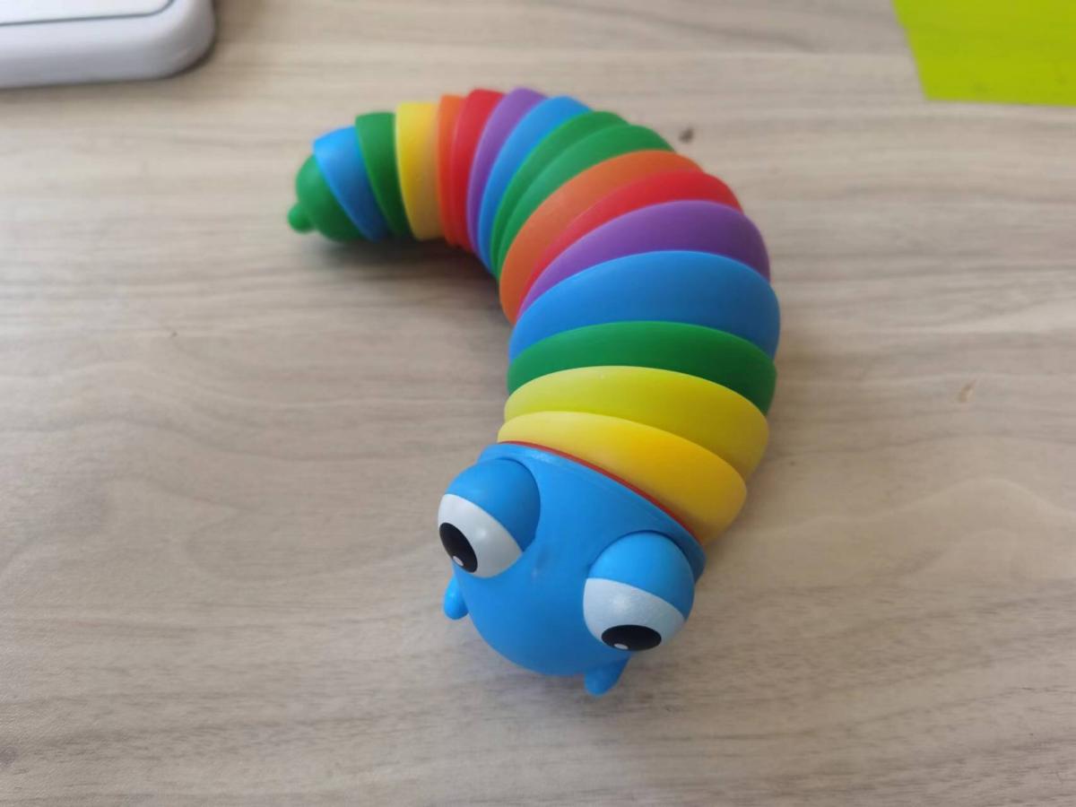 Unzip caterpillar toy FidgetSlug with eyes series slug educational science and education toys cognitive toys