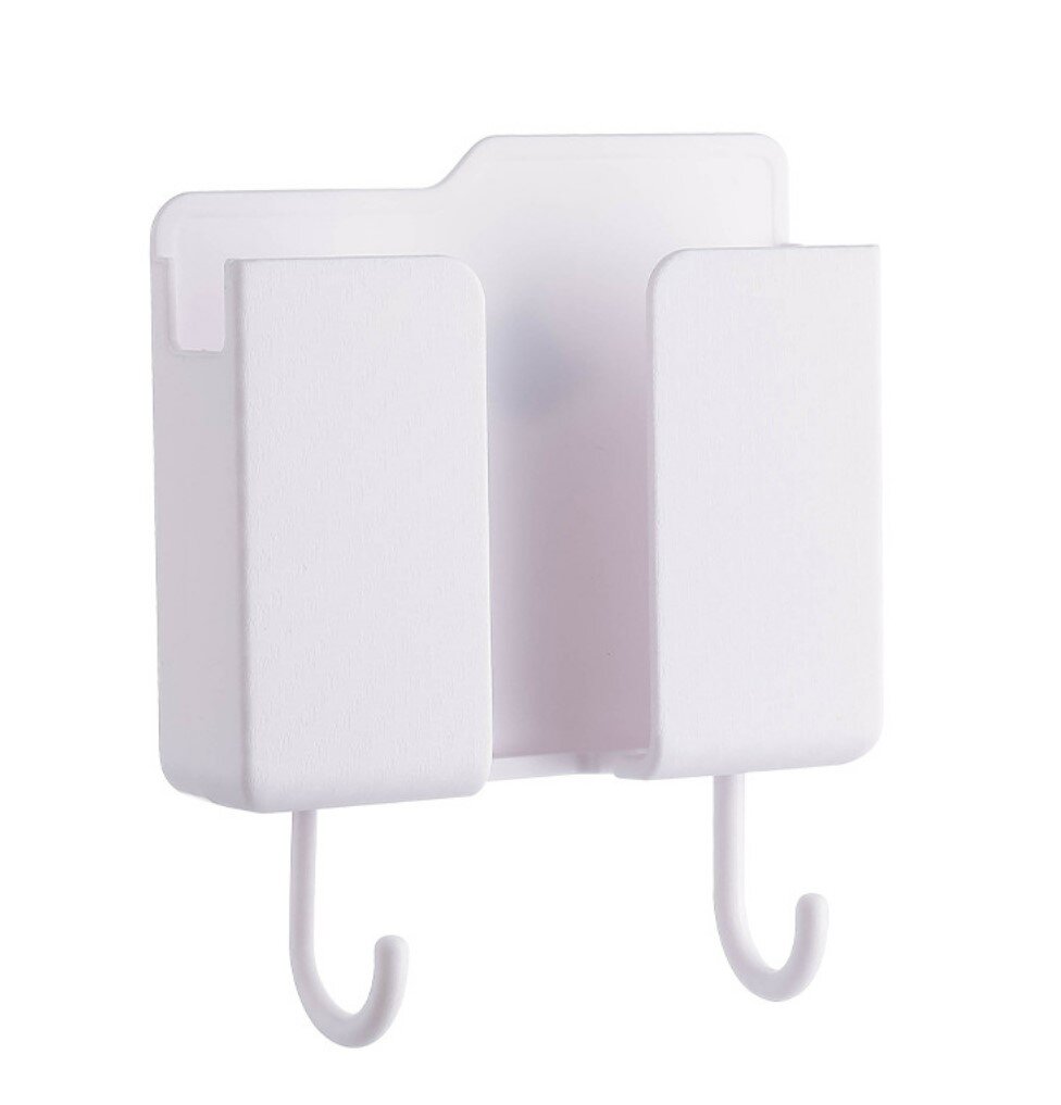 TV air conditioner remote control storage box wall hanging bedside mobile phone storage punch-free storage rack hook wall hanging rack