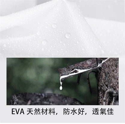 [白色束口] 戶外連體式雨衣 成人EVA磨砂雨衣 [可重用]
