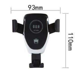 Wireless Phone Charging Stand Qi Charging Car Air Vent Mount Phone Holder Metal Magnetic Stand 360-Degree Rotating Adjustment GPS Map Compatible Easy to Use Black Diamond Clamp Air Vent Clamp Car Phone Mount