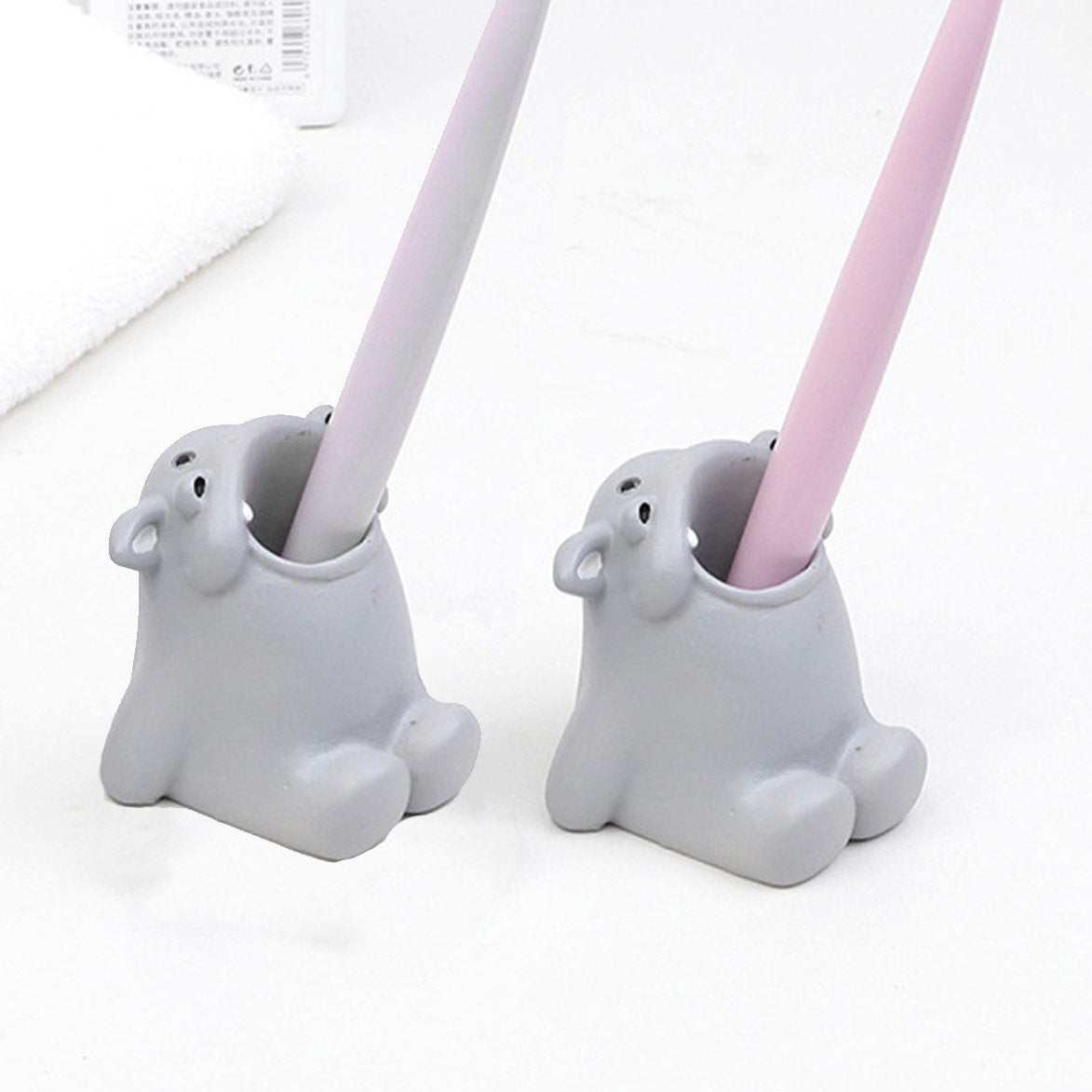 Cute animal toothbrush holder (hippo) toothbrush holder children's toothbrush pen holder toothbrush holder
