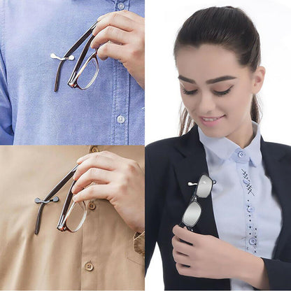 Black Creative Storage Magnetic Glasses Holder Magnetic Brooch Industrial License Plate Headphone Cable Glasses Clip Headphone Cable Storage Organizer Charging Cable Storage