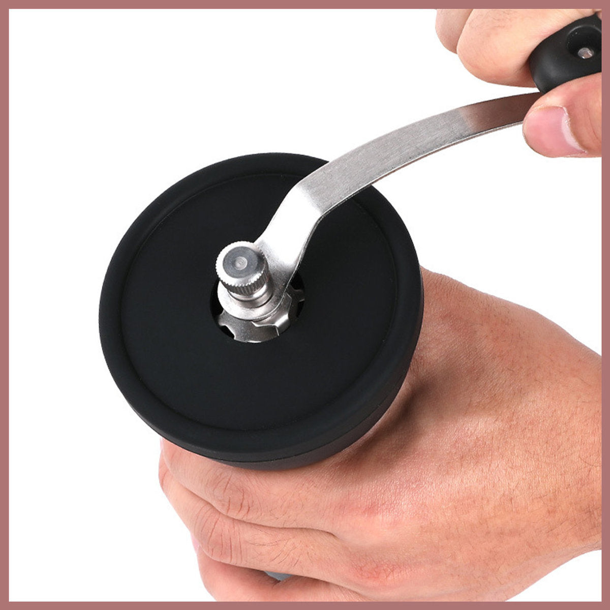Portable hand ground coffee bean grinder coffee powder manual coffee grinder with glass storage bottle grinder