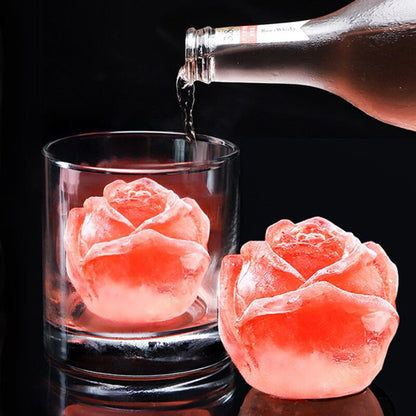 Frozen silicone ice cube mold silicone whiskey rose home-made ice tray