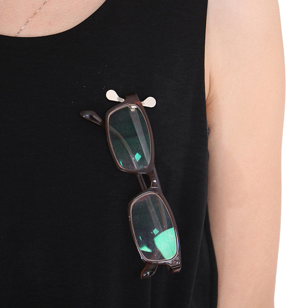 Black Creative Storage Magnetic Glasses Holder Magnetic Brooch Industrial License Plate Headphone Cable Glasses Clip Headphone Cable Storage Organizer Charging Cable Storage