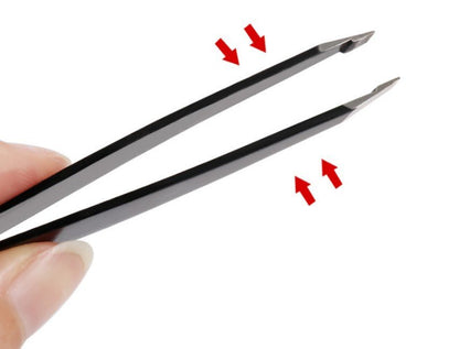 [Black] Stainless steel eyebrow clip, beauty tool, small tweezers, eyebrow trimming plucking clip, eyebrow clip, eyebrow pliers