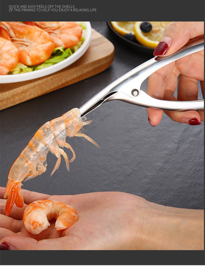 [2 pcs] Stainless steel speedy shrimp peeler (2 pcs), easy to clean, strong, durable and high temperature resistant, practical shrimp peeling pliers, shrimp opener, shrimp peeling knife, peeling shrimps, shrimps and crayfish peeling kitchen gadgets