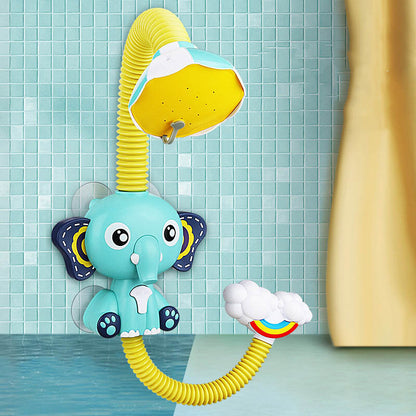 電動大象花灑馬卡龍噴水兒童寶寶戲水浴室寶寶洗澡夏天玩具活沖涼玩具浴缸玩具 堆沙玩具