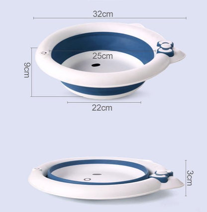 Food-grade Foldable Silicone Basin - Collapsible for Washing Vegetables, Soaking Feet, Camping