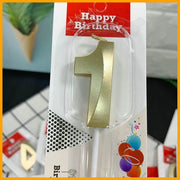 數字生日蠟燭 【金色】【1】