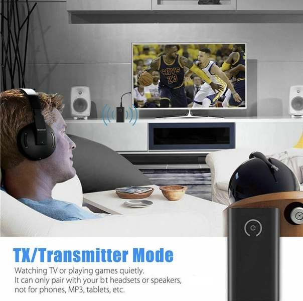 Bluetooth 5.0 Transmitter Receiver 2-in-1 Wireless Audio Auxiliary Adapter 3.5mm Bluetooth Transmitter