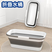 多功能可摺疊 長形水桶 | 折疊水盆 | 長方形儲水桶 | 浴室拖鞋桶 | 收納桶 | 折疊收納 | 拖地桶 | 浴室拖把桶 | 便攜手提 多用途折疊拖把桶家用便攜式夾縫收納長方形單桶手提塑料折疊水桶