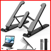(Black) Multi-Angle Laptop Stand - Adjustable Height and Angle