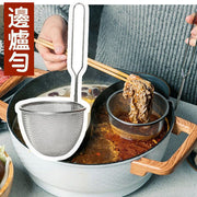 日本不锈钢漏勺家用捞面勺火锅挂钩漏勺滤网漏网耐高温油炸滤勺筛打边炉神器
