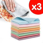 Kitchen wipes, reusable cleaning cloths, easy to clean, can clean window mirrors, size: 30*40cm (pack of 3) rags
