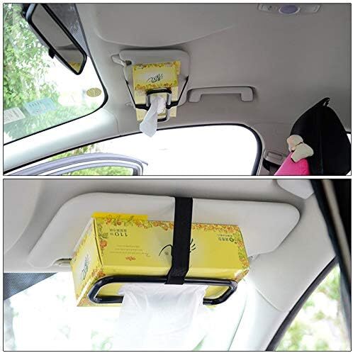 車用紙巾盒固定器 遮陽板座椅背紙巾夾 汽車用品 車載車內掛式紙巾包架衛生紙套抽紙盒