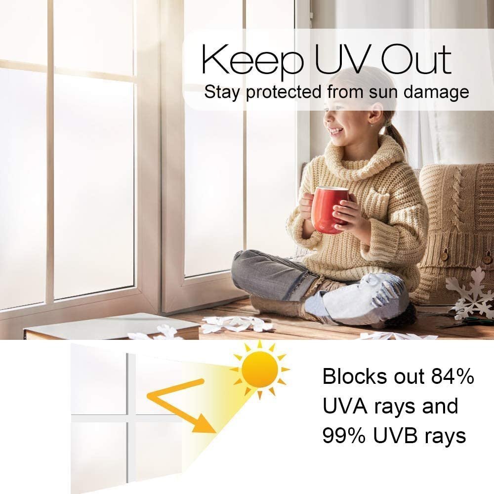 45x200cm sun protection and anti-UV electrostatic glass sticker (fog white)
