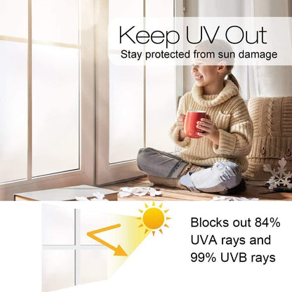 45x200cm sun protection and anti-UV electrostatic glass sticker (fog white)