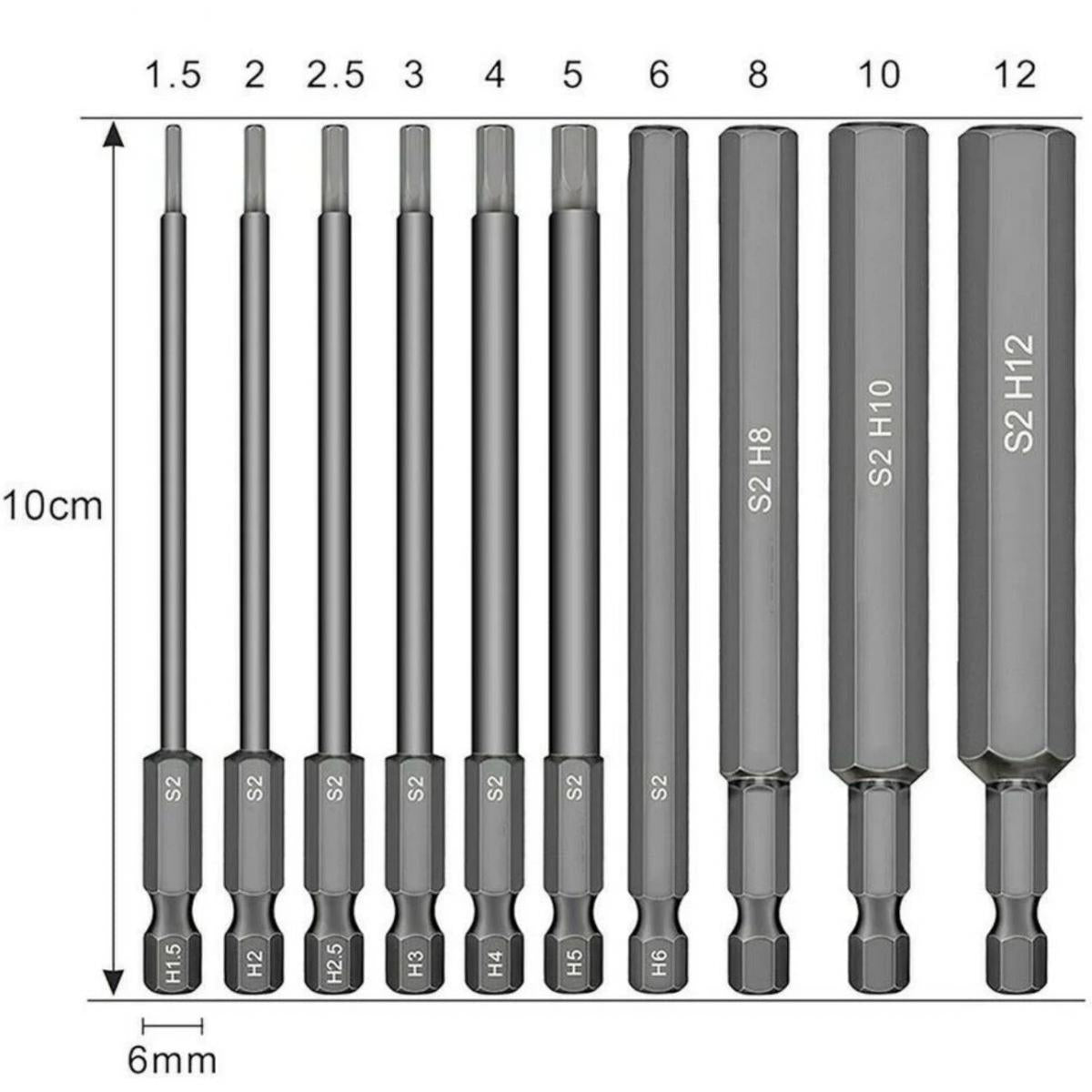 [10-Piece Set] Hexagonal Electric Drill Bit Magnetic Quick Replacement Electric Drill Tool Electric Screwdriver Electric Drill Bit