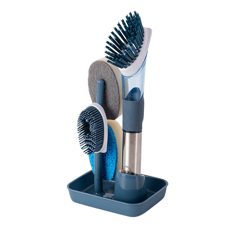 Dishwashing multifunctional cleaning brush set-blue brush