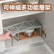 Kitchen retractable storage rack condiment bottle storage rack condiment rack double-layer stainless steel countertop condiment rack shoe rack