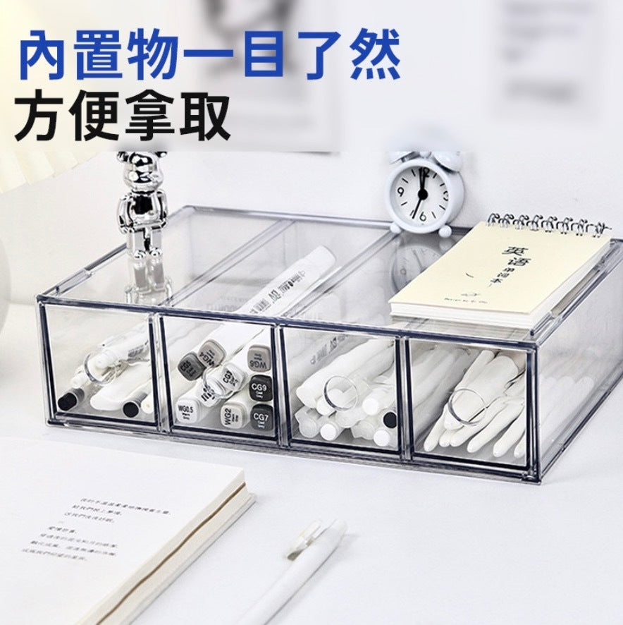 Transparent storage box storage box can be stacked with transparent drawer storage box storage box